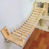 Wall-mounted Multifunctional Xilan Pine Solid Wood Suspension Bridge With Continuous Jumping Cat Nest